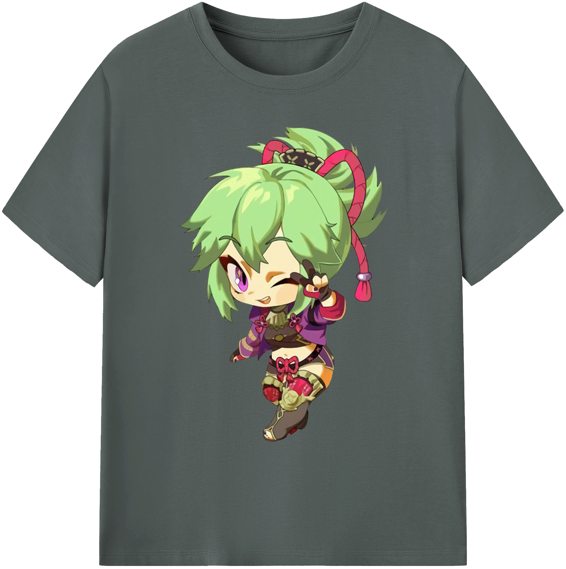 げんし神  久岐忍 くき しのぶ genshin Kuki Shinobu 綿100％ メンズ半袖Tシャツ｜肌触りやわらか＆通気性